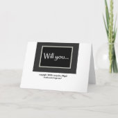 おじさんが仲人にウェディング招待状 - 面白い 招待状 (裏面)