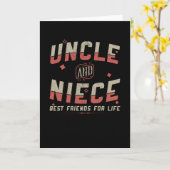 おじさんと姪っ最高の子が一生の友達|贈おもしろい与 カード (黄色い花)