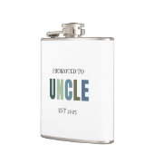 おじさんに昇格 EST 2025 | オーダーメイド ギフト フラスク (左)