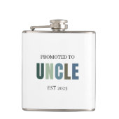 おじさんに昇格 EST 2025 | オーダーメイド ギフト フラスク (正面)