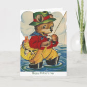 おじさんのためのヴィンテージ父の日のカード　釣り カード (正面)