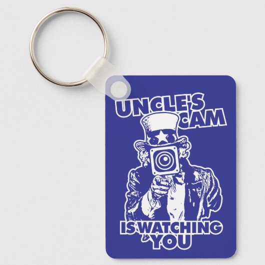 おじさんのカムがあなたを見ている キーホルダー (正面)
