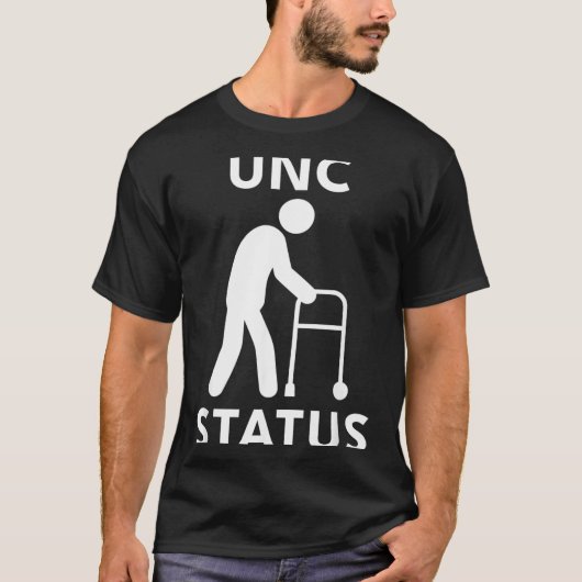 おじさんのステータス面白いお年寄りのミーム Tシャツ (正面)