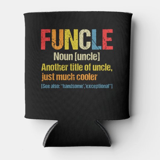 おじさんの機能おもしろい定義ギフト 缶クーラー (正面)