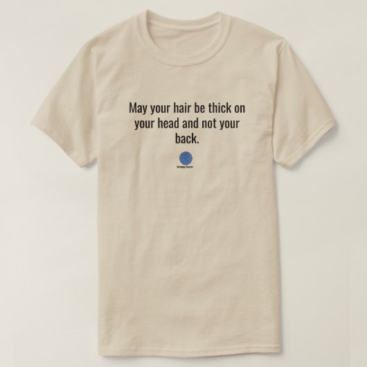 おじさんの背毛 Tシャツ (デザイン正面)
