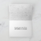 おじさんの誕生日オン樺の木ツリー カード (内部)