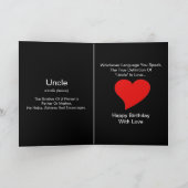 「おじさんの誕生日I」カード – カスタマイズ可能 カード (内部)