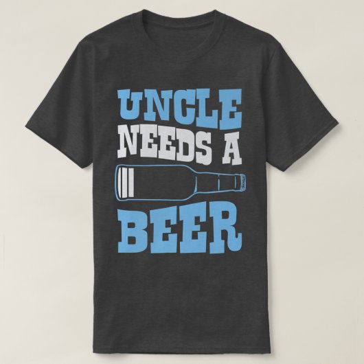 おじさんはビールの低おもしろい電池アイコンが必要 Tシャツ (デザイン正面)