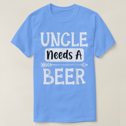 おじさんはビールを飲む家族が必要カッコいいだ Tシャツ (デザイン正面)