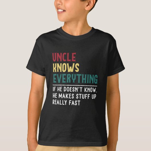 おじさんは父の日の贈り物を知っているおもしろい Tシャツ (正面)