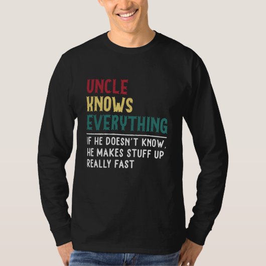おじさんは父の日の贈り物を知っているおもしろい Tシャツ (正面)