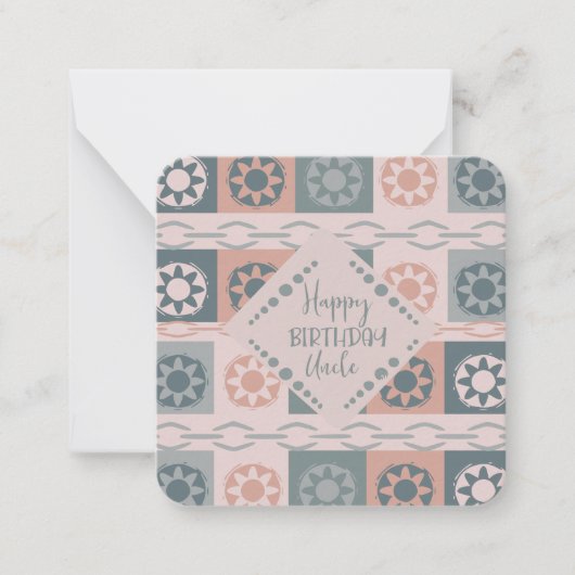 おじさんへお誕生日おめでとう ノートカード (正面)