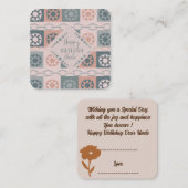 おじさんへお誕生日おめでとう ノートカード (正面/裏面)