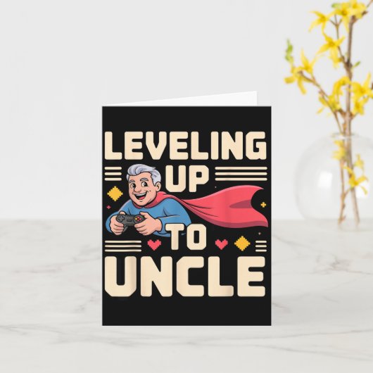 おじさんへのユーモア溢れる新しいアート - おじさんへ甥っ子・姪っ子から カード (黄色い花)