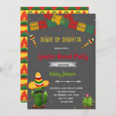 おじさんまたはお嬢さん性別発表 招待状 (正面/裏面)