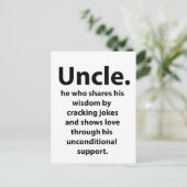 おじさんを元気づける面白いカード ポストカード (スタンド正面)