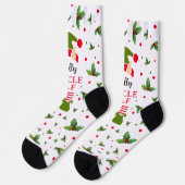 おじさんエルフの名前 クリスマス ソックス (左)