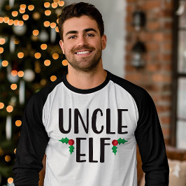 おじさんエルフ ファミリー クリスマス ギフト Tシャツ