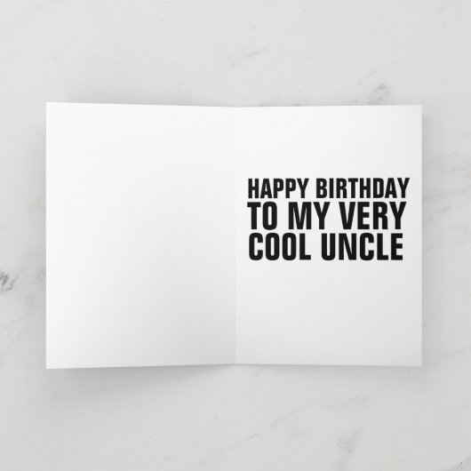 おじさんカッコいいハッピーバースデーグリーティングカード カード (内部)