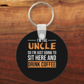 おじさんギフトアイディア | I'M The Uncle Drink Coffee キーホルダー (正面)