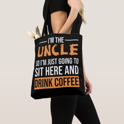 おじさんギフトアイディア | I'M The Uncle Drink Coffee トートバッグ (クローズアップ)