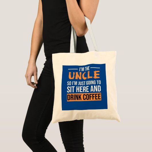 おじさんギフトアイディア | I'M The Uncle Drink Coffee トートバッグ (正面(商品))