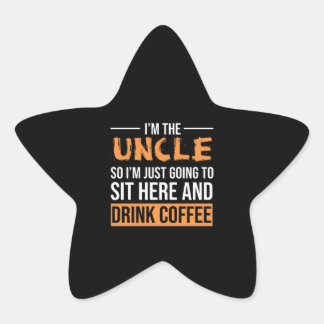 おじさんギフトアイディア | I'M The Uncle Drink Coffee 星シール
