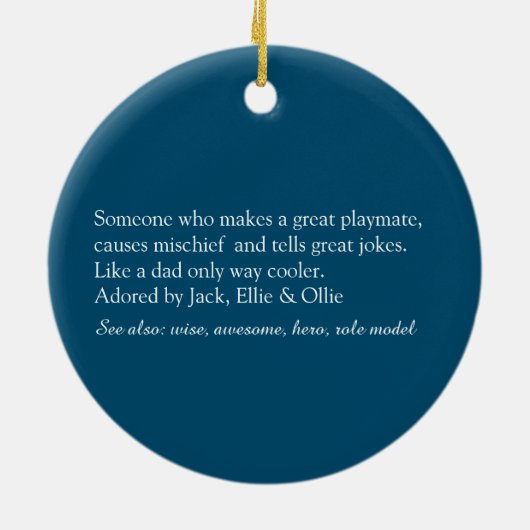 おじさんクールスクモダンリプトおもしろい引用文青 セラミックオーナメント (裏面)