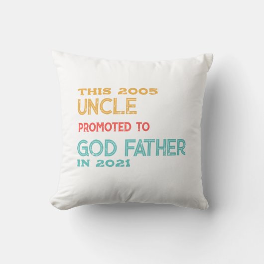 おじさんゴドファーザーレトロヴィンテージギフト以来Tシャツ クッション (正面)