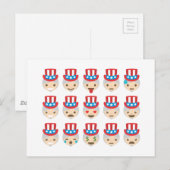 おじさんサムの絵文字 ポストカード (正面/裏面)