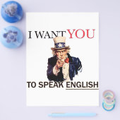 おじさんサムは、英語を話してほしいと言った チラシ (シングル)