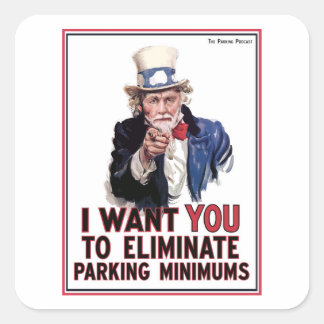 おじさんショップお願いステッカー スクエアシール