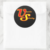 おじさんスティッキーラウンドステッカー ラウンドシール (バッグ)