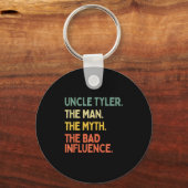 おじさんタイラー引用文男の神話の悪い影響 キーホルダー (正面)
