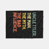 おじさんタイラー引用文男の神話の悪い影響 フリースブランケット (正面(横))