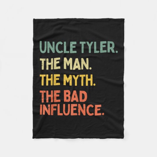 おじさんタイラー引用文男の神話の悪い影響 フリースブランケット (正面)