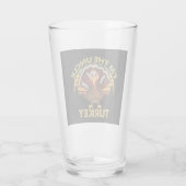 おじさんターキー家族の一致した感謝祭 タンブラーグラス (裏面)