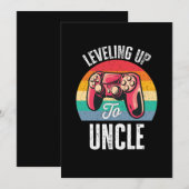 おじさんランクにレベルアップ 招待状 (正面/裏面)