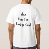 おじさん化するぞTシャツ Tシャツ (裏面)