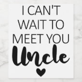 おじさん妊娠のアナウンス待ち遠しい ワインラベル (シングルラベル)