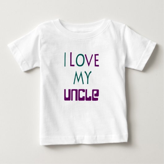 おじさん幼児用Tシャツが好き ベビーTシャツ (正面)