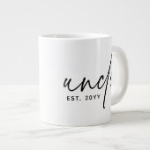 おじさん設立エレガントタイポグラフィニューアンクル ジャンボコーヒーマグカップ (正面右)