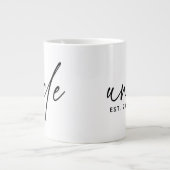 おじさん設立エレガントタイポグラフィニューアンクル ジャンボコーヒーマグカップ (正面)