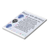 おじさん詩 – 40歳の誕生日 ノートパッド (回転)