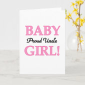 おじさん誇りを持ったベビーガールTシャツ&ギフト カード (黄色い花)