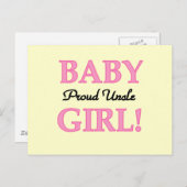 おじさん誇りを持ったベビーガールTシャツ&ギフト ポストカード (正面/裏面)