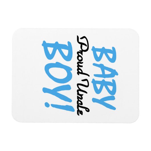 おじさん誇りを持った男の赤ちゃんギフト マグネット (横)