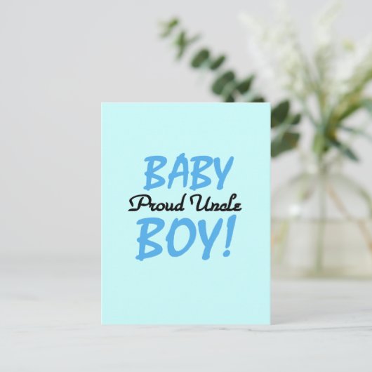 おじさん誇りを持った男の赤ちゃんTシャツとギフト ポストカード (スタンド正面)