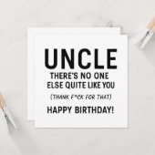 おじさん誕生日おもしろい定義 カード (正面/裏面インサイチュ)