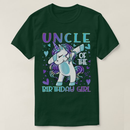 おじさん誕生日ガールダビングUnicorn叔父G Tシャツ (デザイン正面)